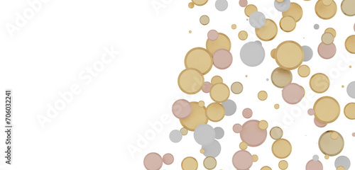 Gilded Celebration: Magnificent 3D Illustration of a Grand gold Confetti Event