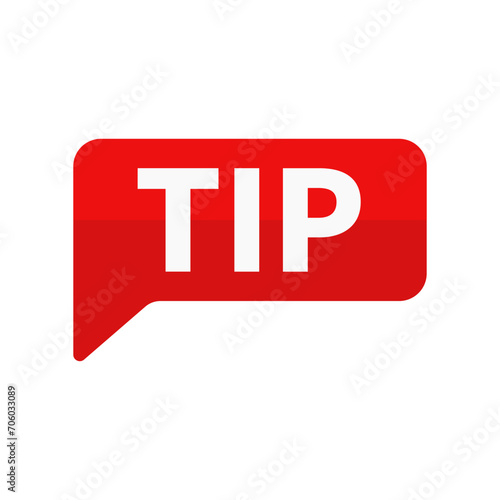 Tip Red Rectangle Shape For Information Knowledge Education Social Media Business Marketing
