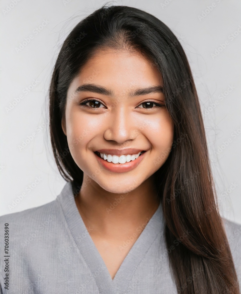Asian woman in kimono closeup portrait isolated on white background Asian woman in kimono closeup portrait isolated on white background