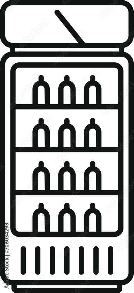 Drink apparatus icon outline vector. Street selling snack. Modern selling
