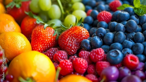 Color fruits  berries and vegetables