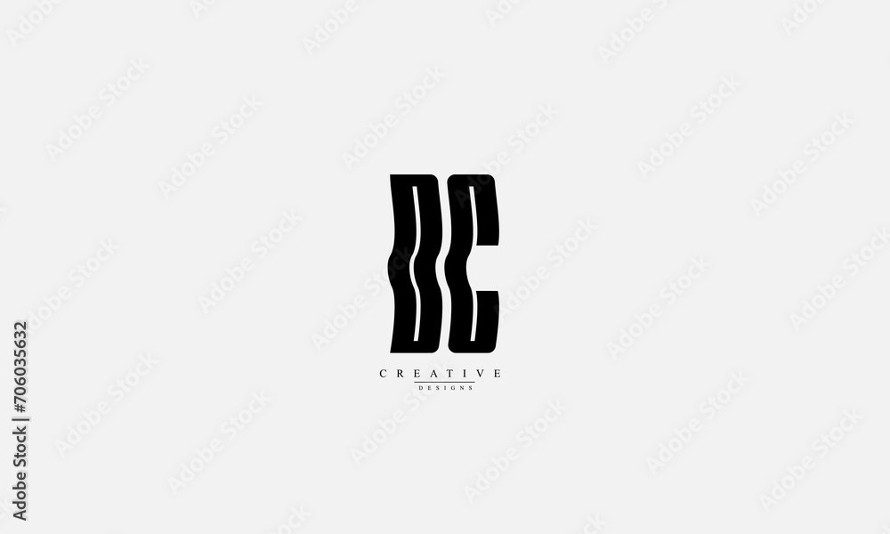 Alphabet letters Initials Monogram logo DC CD D C Alphabet letters Initials Monogram logo DC CD D C