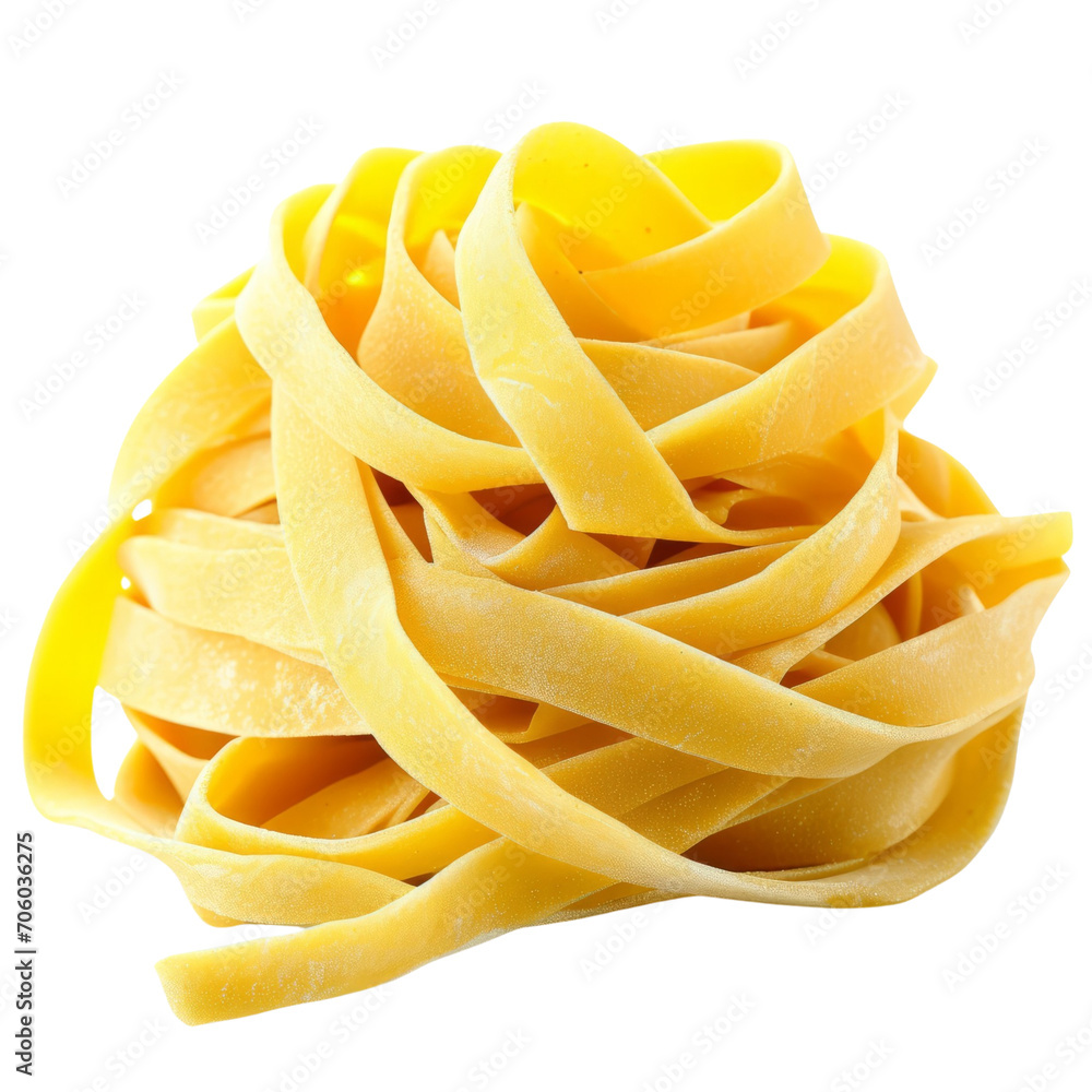 Heap of Yellow Noodles on White Background - Fresh Pasta Piled High, Ready to Cook Heap of Yellow Noodles on White Background - Fresh Pasta Piled High, Ready to Cook