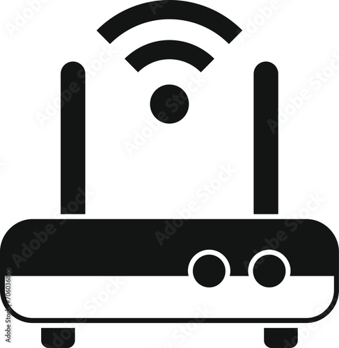 Wifi router icon simple vector. Storage cloud tech. Digital internet data