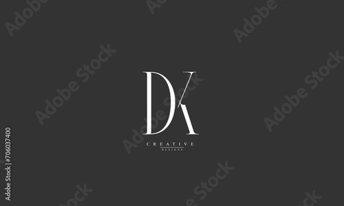 Alphabet letters Initials Monogram logo DK KD D K