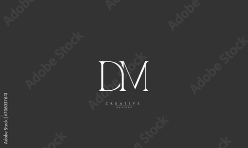 Alphabet letters Initials Monogram logo DM MD D M photo
