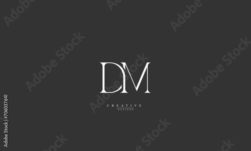 Alphabet letters Initials Monogram logo DM MD D M