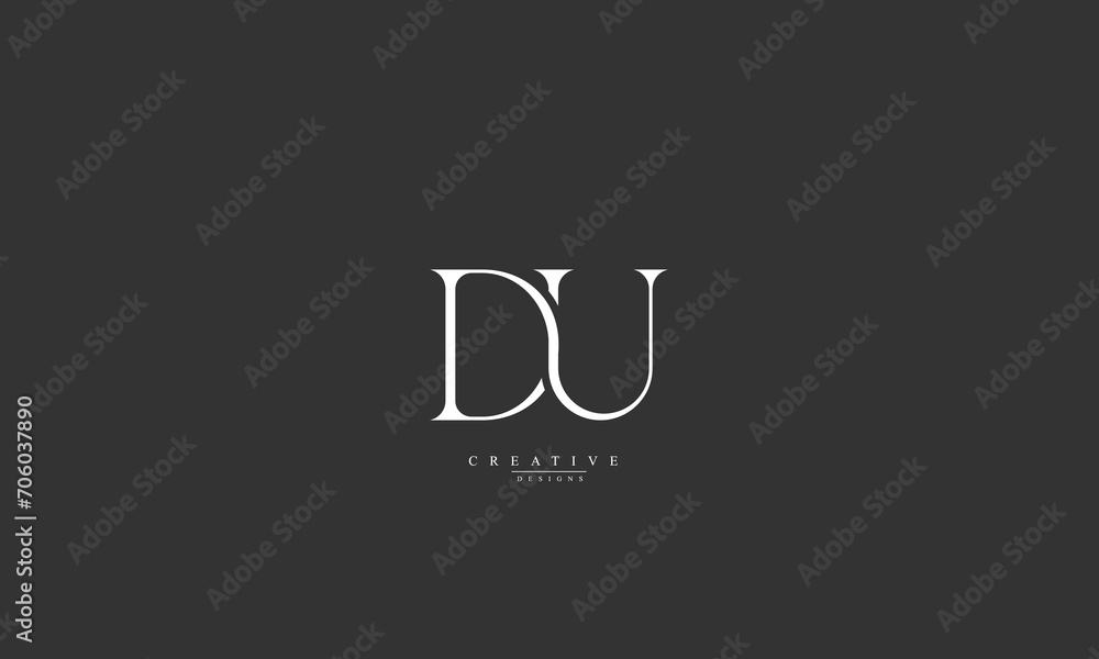 Alphabet letters Initials Monogram logo DU UD D U