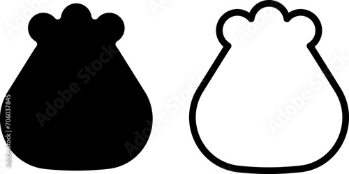 dimsum icon, sign, or symbol in glyph and line style isolated on transparent background. Vector illustration