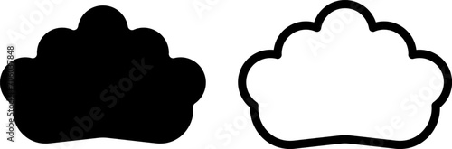 dumpling icon, sign, or symbol in glyph and line style isolated on transparent background. Vector illustration