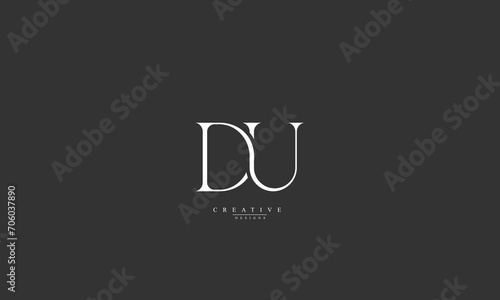 Alphabet letters Initials Monogram logo DU UD D U photo