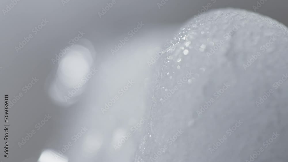 Ice face melting close up Ice face melting close up