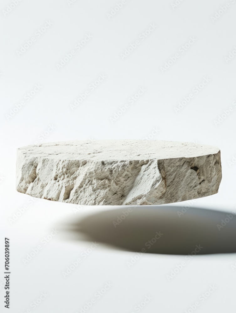floating stone for display product or presentation in white color with white background. can be use for jewelry, cosmetic, watch in luxury, nature, modern, minimal, simple design floating stone for display product or presentation in white color with white background. can be use for jewelry, cosmetic, watch in luxury, nature, modern, minimal, simple design