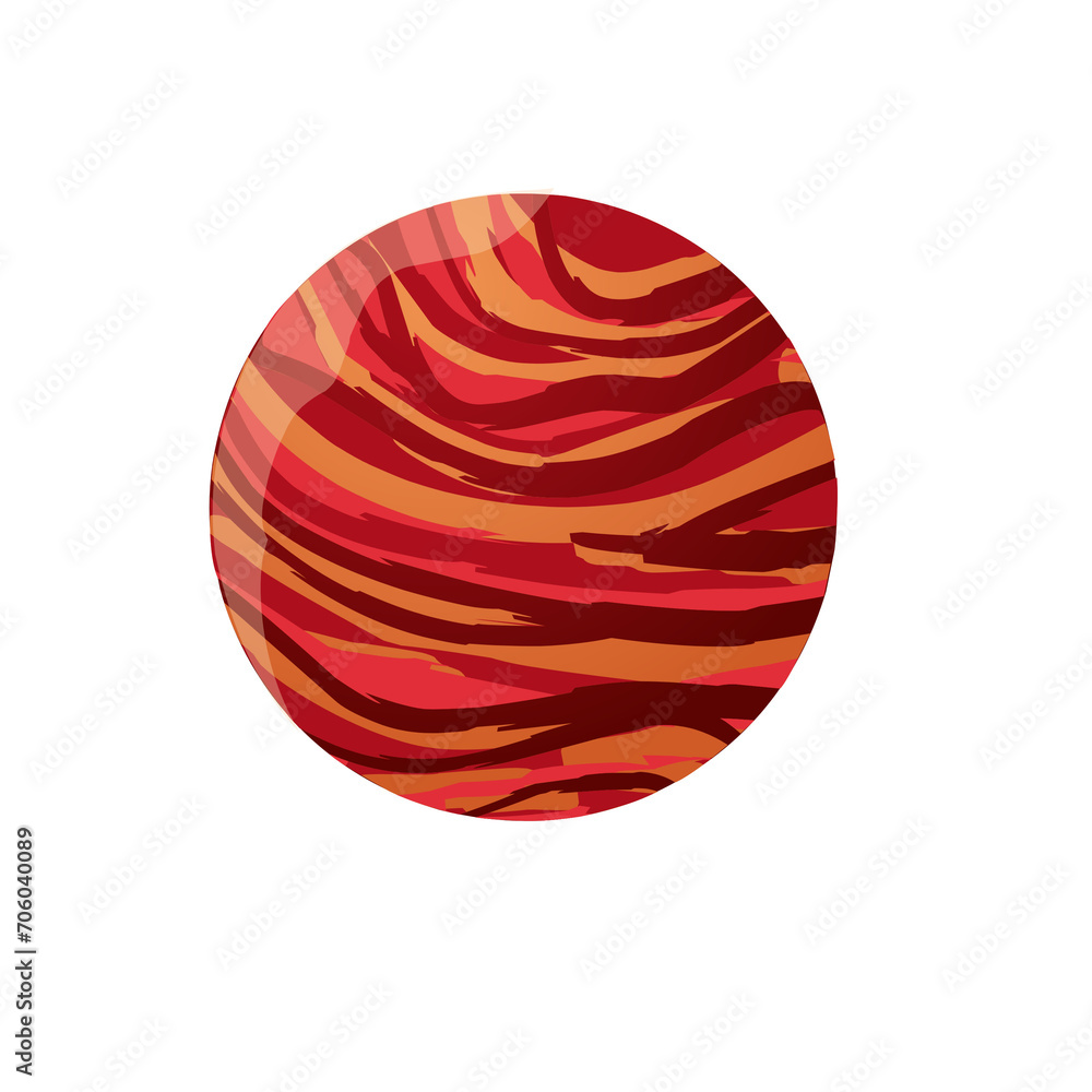 Red planet with beautiful abstract lines Red planet with beautiful abstract lines