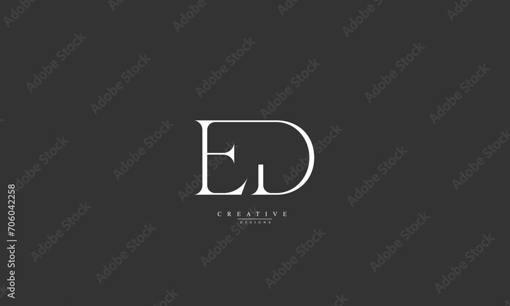 Alphabet letters Initials Monogram logo ED DE E D Alphabet letters Initials Monogram logo ED DE E D