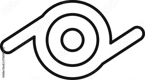 Gender identity sing icon outline vector. Support trans. Mirror poster bisexual