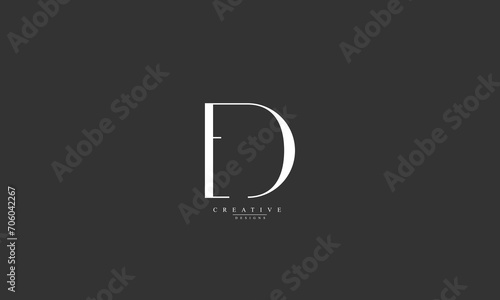 Alphabet letters Initials Monogram logo ED DE E D