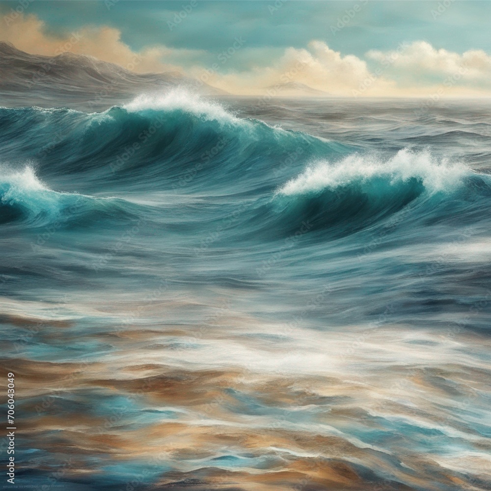 Escaping into the Sublime: A Captivating Abstract of Waves