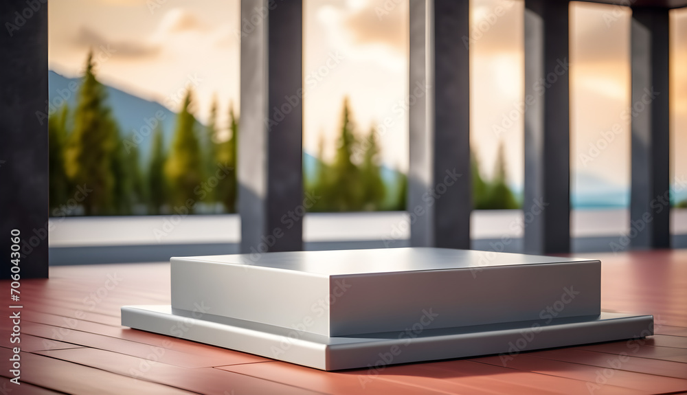 podium or pedestal Platform on bokeh Background podium or pedestal Platform on bokeh Background