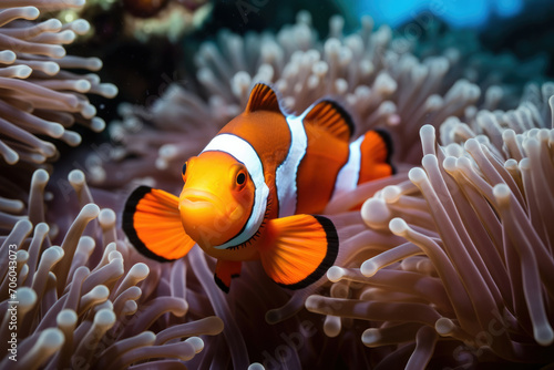 Underwater fish clownfish reef sea nature water coral anemone animal orange