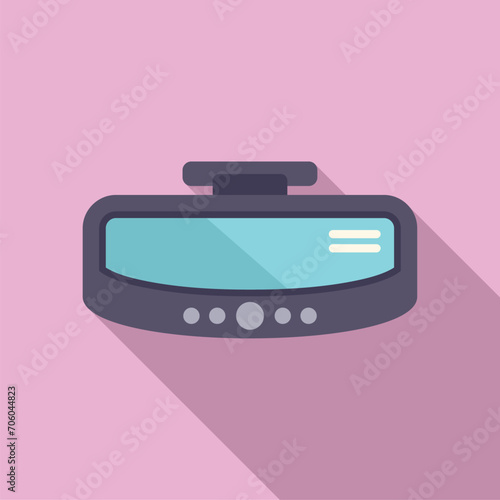 Auto taximeter icon flat vector. Cab app map. Delivery monitor service