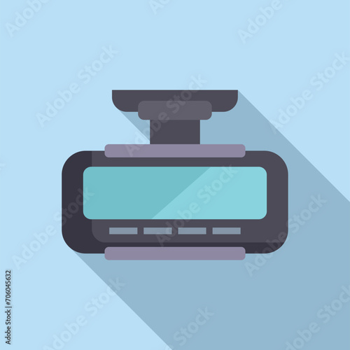 Vehicle control taximeter icon flat vector. App map car. Dial public control