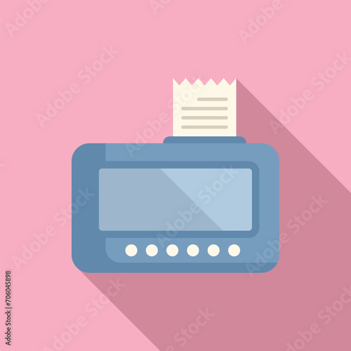 Transport counter device icon flat vector. Taximeter rate. Public speed