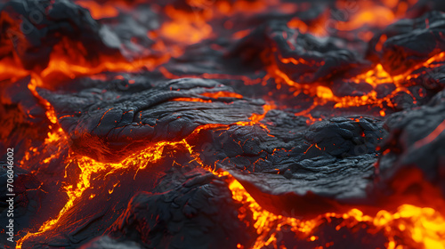 Burning lava closeup background
