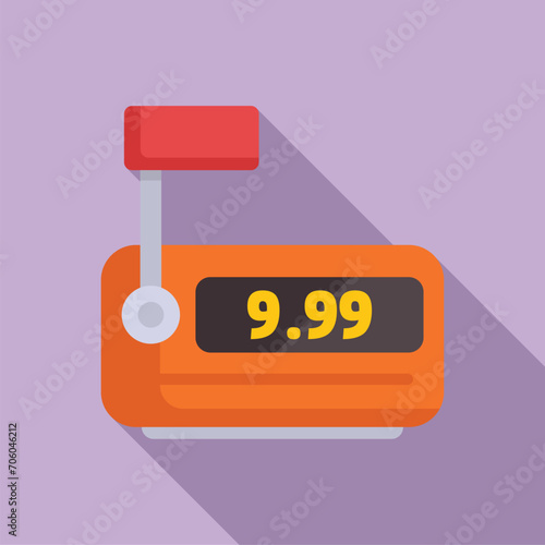 Best stopwatch taximeter icon flat vector. Transport rate. Ride app map