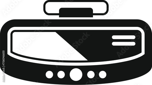 Auto taximeter icon simple vector. Cab app map. Delivery monitor service