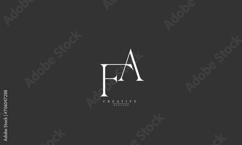 Alphabet letters Initials Monogram logo FA AF F A photo