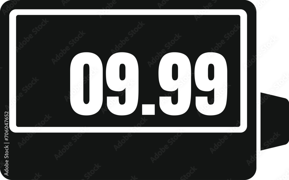 Timer taximeter icon simple vector. Speed service trip. Ride rate car Timer taximeter icon simple vector. Speed service trip. Ride rate car