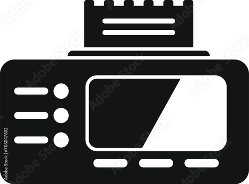 Taximeter bill paper icon simple vector. Cab passenger time. Service travel