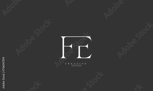 Alphabet letters Initials Monogram logo FE EF F E