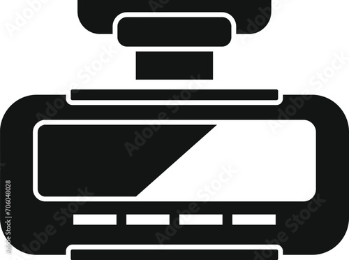 Vehicle control taximeter icon simple vector. App map car. Dial public control