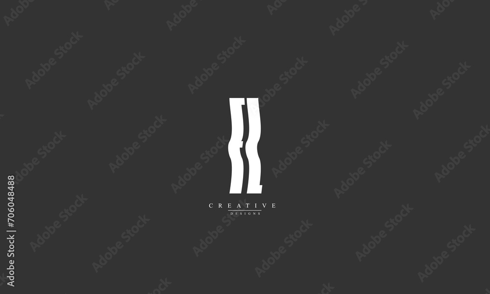 Alphabet letters Initials Monogram logo FL Alphabet letters Initials Monogram logo FL
