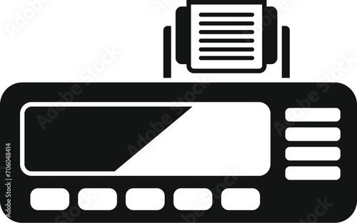 Vehicle control taximeter icon simple vector. City trip app. Rate side vehicle