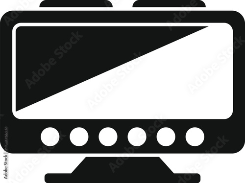 Public service device icon simple vector. Cab app. Delivery driver