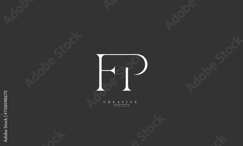 Alphabet letters Initials Monogram logo FP PF F P