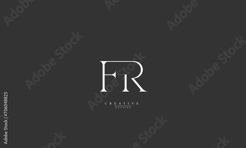 Alphabet letters Initials Monogram logo FR RF F R