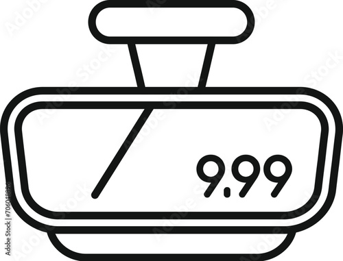 Taximeter icon outline vector. Taxi auto trip. App cab