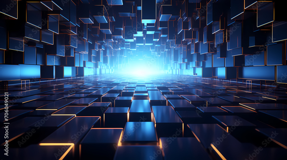 Future technology lines background and light effects, technological background material Future technology lines background and light effects, technological background material