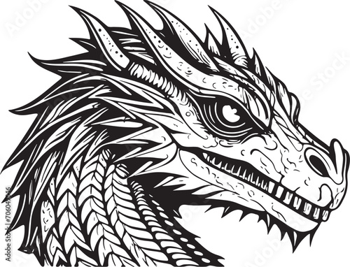 Dragon Head Illustration