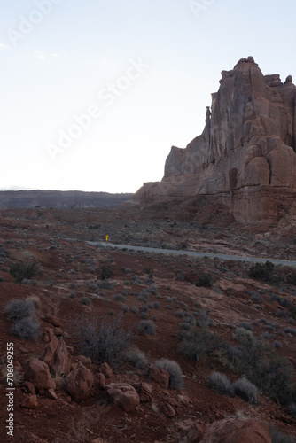 red rock formations in the desert 