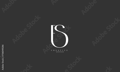 Alphabet letters Initials Monogram logo FS SF F S