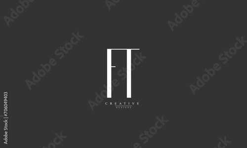 Alphabet letters Initials Monogram logo FT TF F T photo