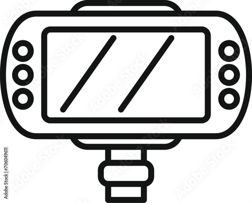 Taximeter device app icon outline vector. Radio rate ride. Call display