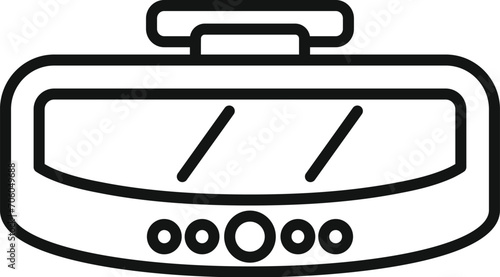 Taximeter location button icon outline vector. Service speed. Fare car map