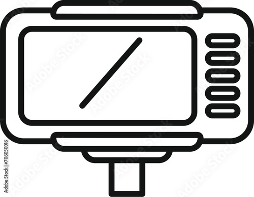 Timer taximeter icon outline vector. Speed service trip. Ride rate car