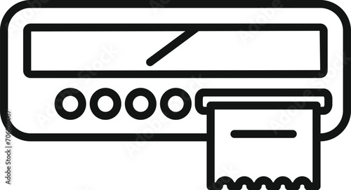 Modern taximeter icon outline vector. Radio rate ride. App map sign